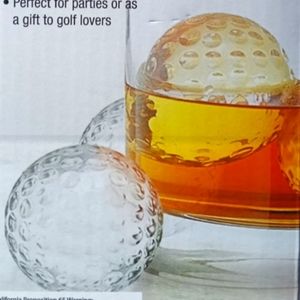 NIB Brookstone 2-pc Golf Ball Ice Molds